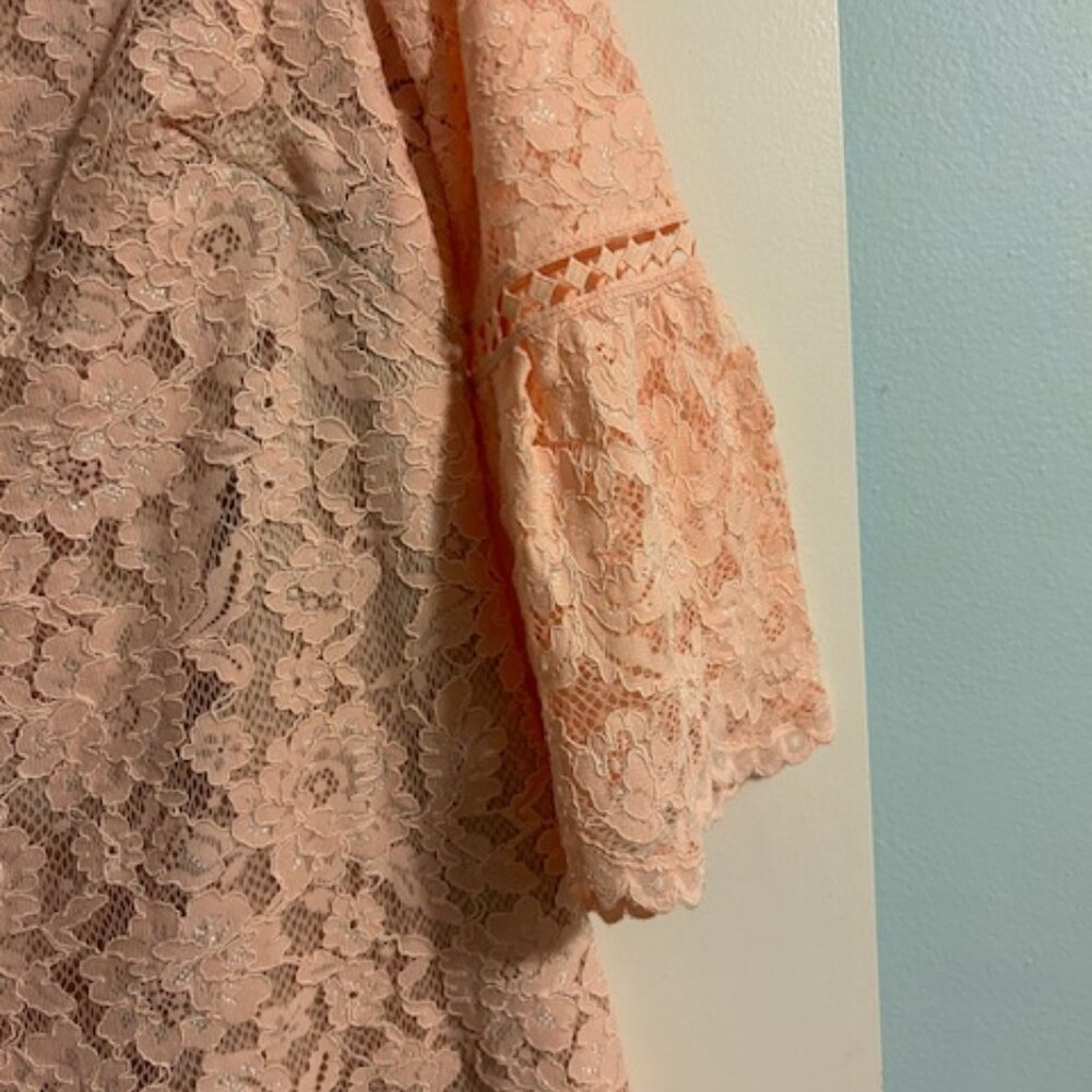 Eliza J Lace Dress, Bell Sleeves, Size 10 - Picture 4 of 7